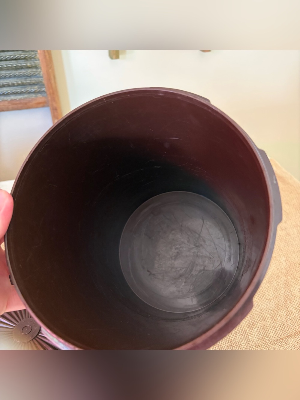 Vintage Tupperware Servalier Brown Mushroom Pattern Canister🍄❤️ - Picture 8 of 11